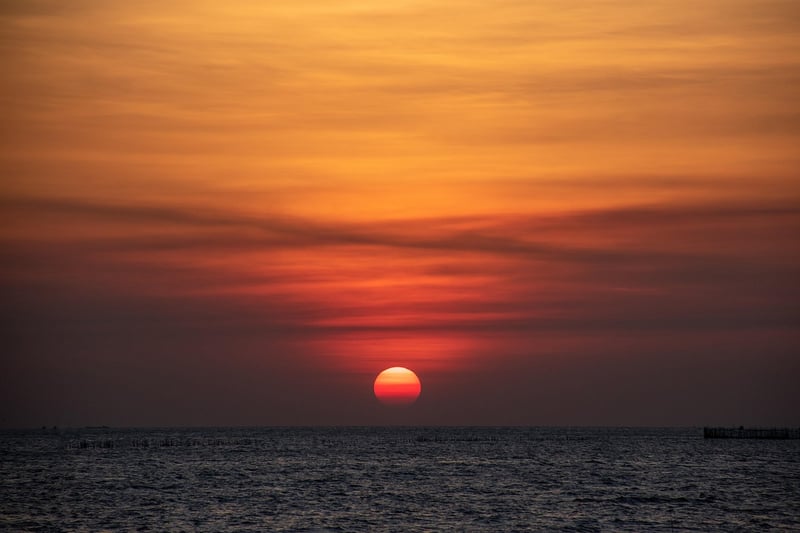 Romantic sunset view